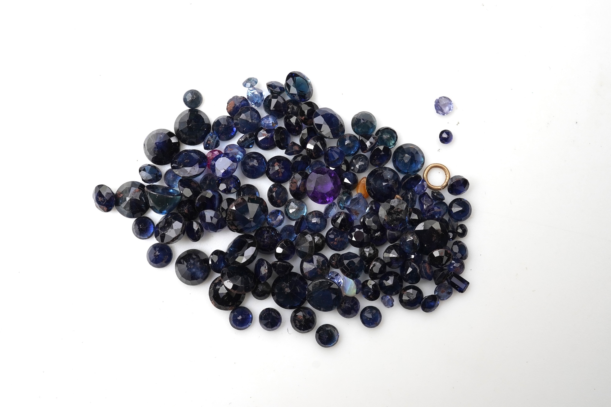 A collection of loose sapphires